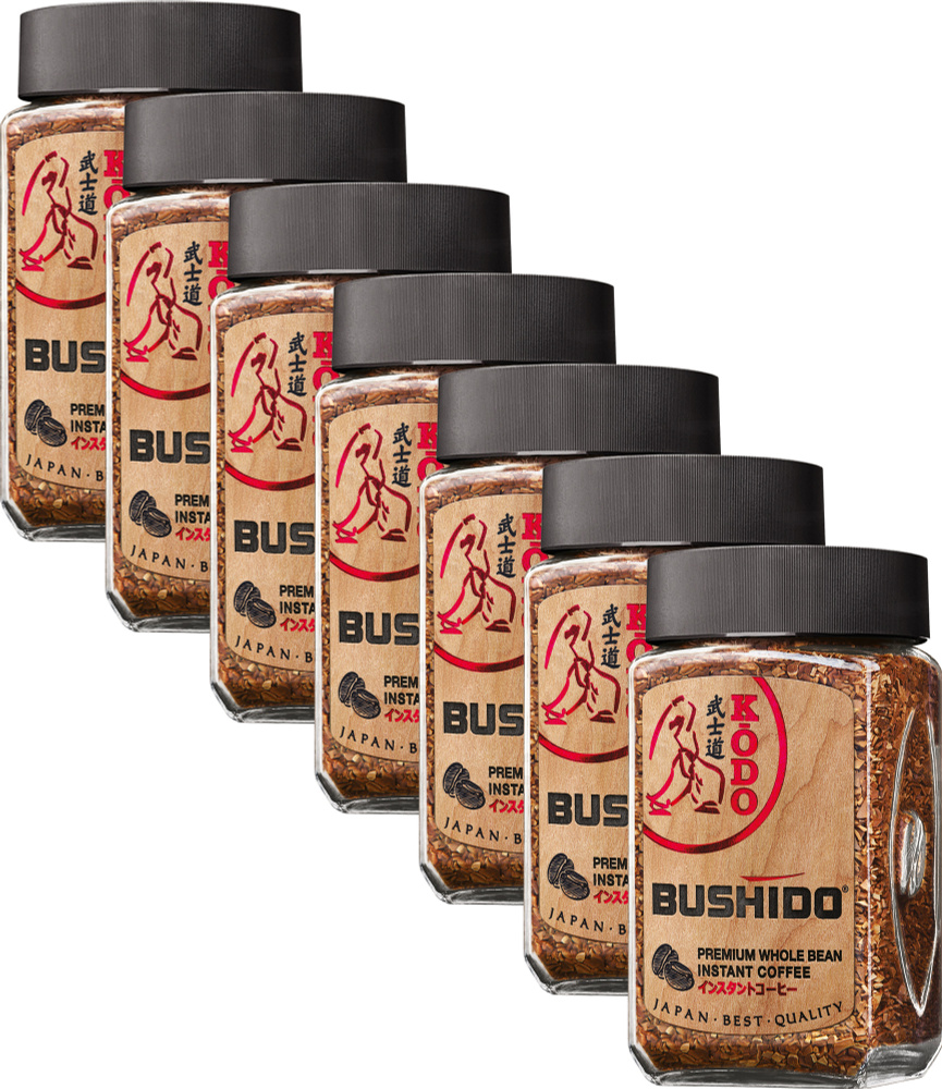 Кофе Bushido Kodo молотый в растворимом 95 г, комплект: 7 упаковок по 95 гр.  #1
