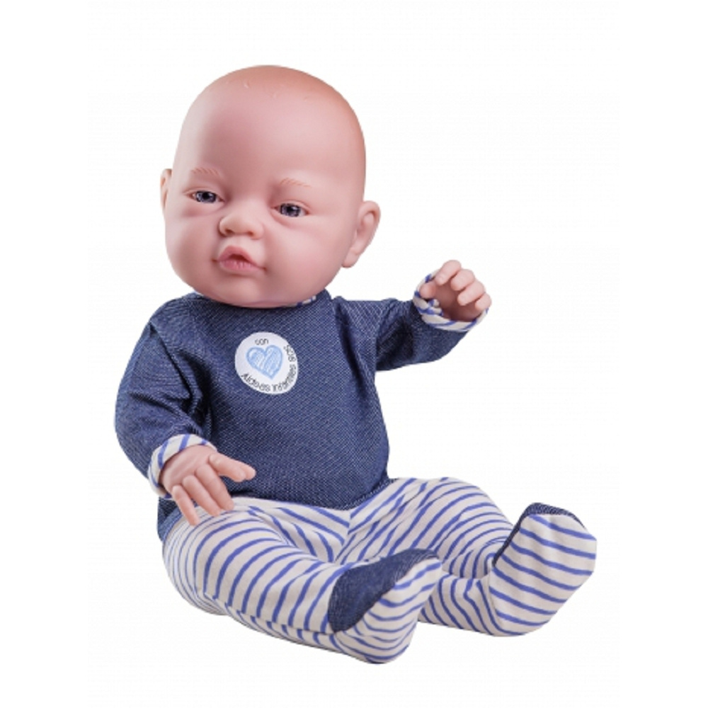 Кукла пупс для девочки Paola Reina 45см виниловая Бэби (девочка) в синих ползунках (05151)  #1