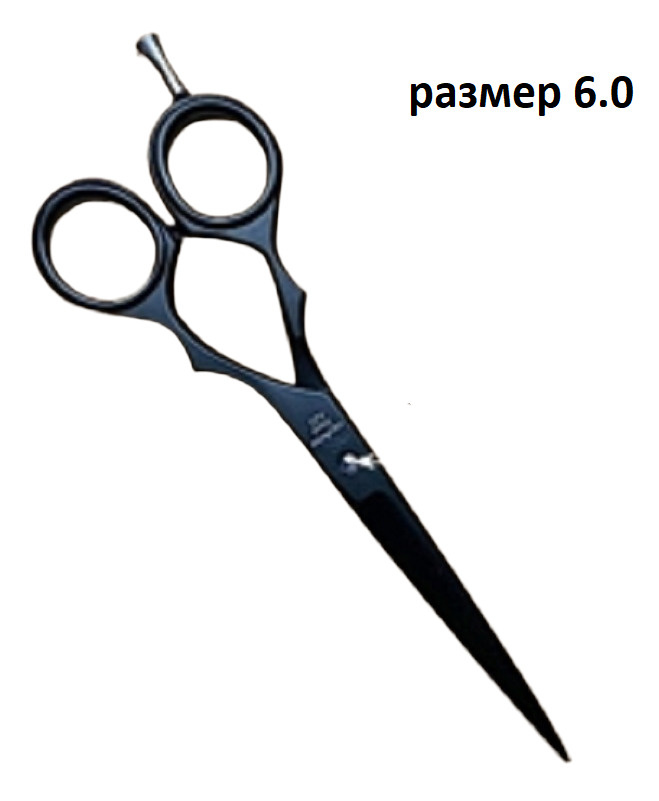 CHARITES Ножницы ученические парикмахерские, прямые, универсальные для стрижки волос, размер 6.0 + РАСЧЕСКА #1