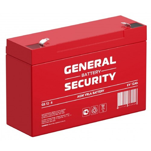 Свинцово-кислотный аккумулятор general security GS 12-6 ( 6V 12AH) для детского электромобиля /ИБП  #1