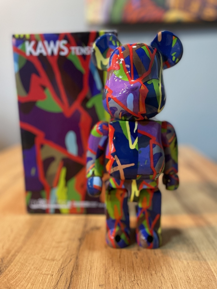 Подарок для Интерьера интерактивная Игрушка BearBrick Kaws 28см  #1