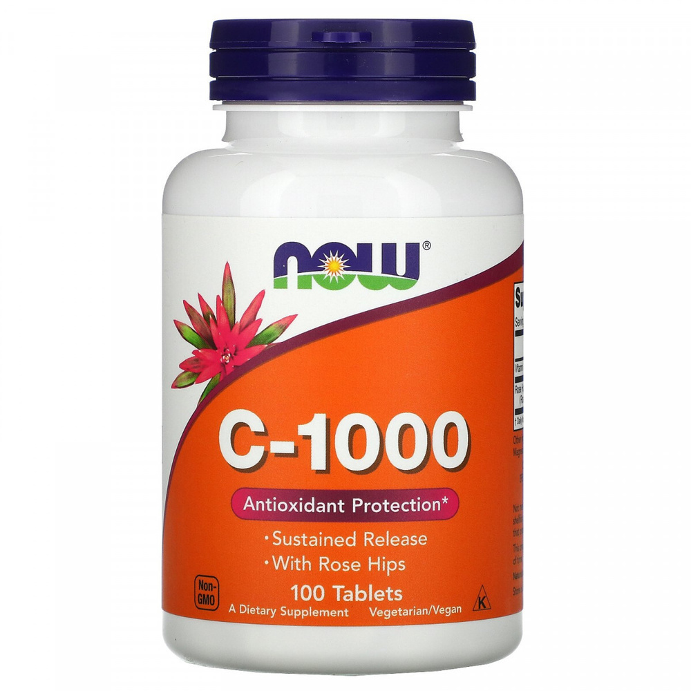 Now foods Vitamin C-1000 с шиповником 100 таблеток #1