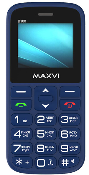 Мобильный телефон Maxvi B100, синий #1