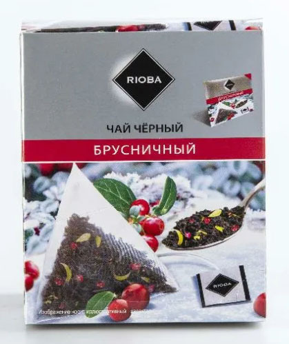 Чай чёрный RIOBA брусничный в пакетиках, 20 шт. по 2 г. #1