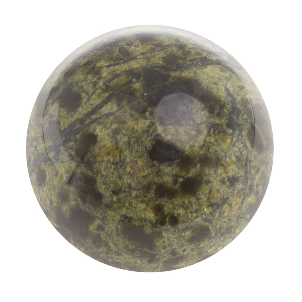 Шар из светлого змеевика 3,5 см / шар декоративный / шар для медитаций / каменный шарик / сувенир из #1