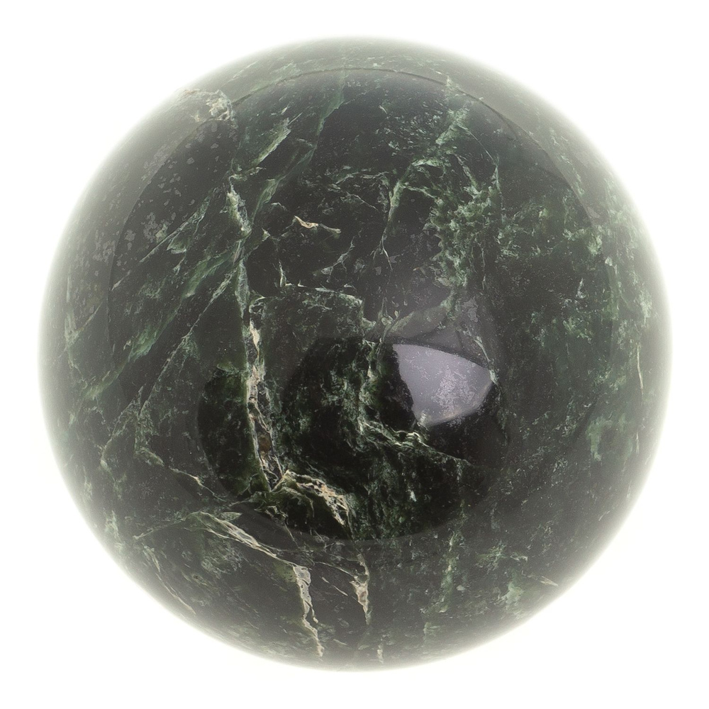 Шар из нефрита 7,5 см / шар декоративный / сувенир из камня  #1