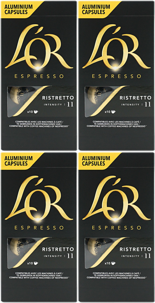 Кофе L'OR Espresso Ristretto в капсулах 5,2 г 10 шт, комплект: 4 упаковки по 52 г  #1