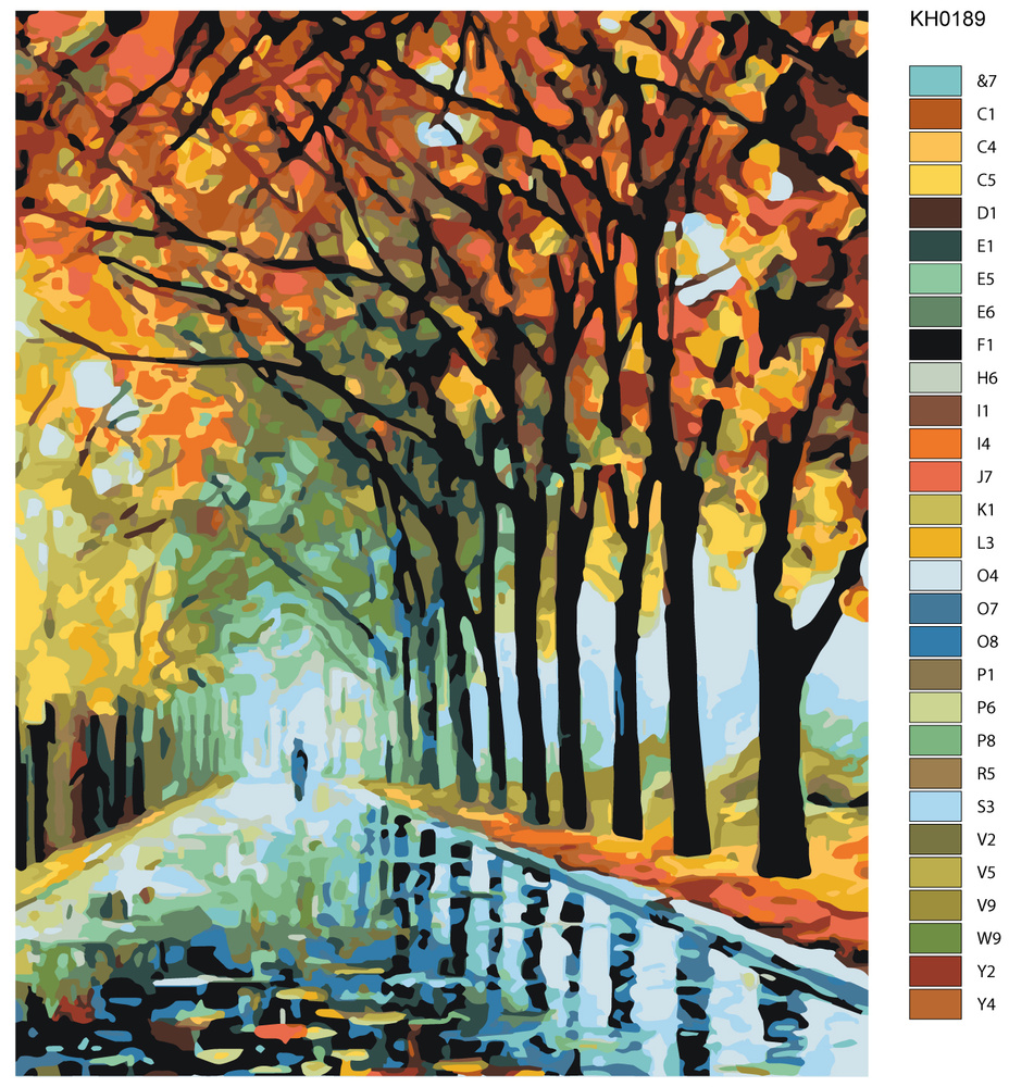 Картина по номерам "Осень в парке" KH0189 40х50 #1
