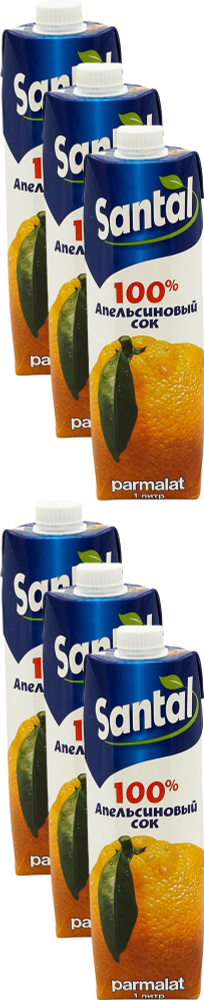 Сок Santal апельсиновый 1 л в упаковке, комплект: 6 упаковок  #1