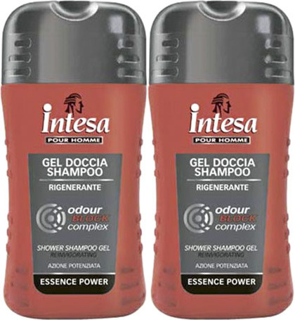 Шампунь-гель для душа Intesa Odour Block Регенерирующий для всех типов волос, комплект: 2 упаковки по #1