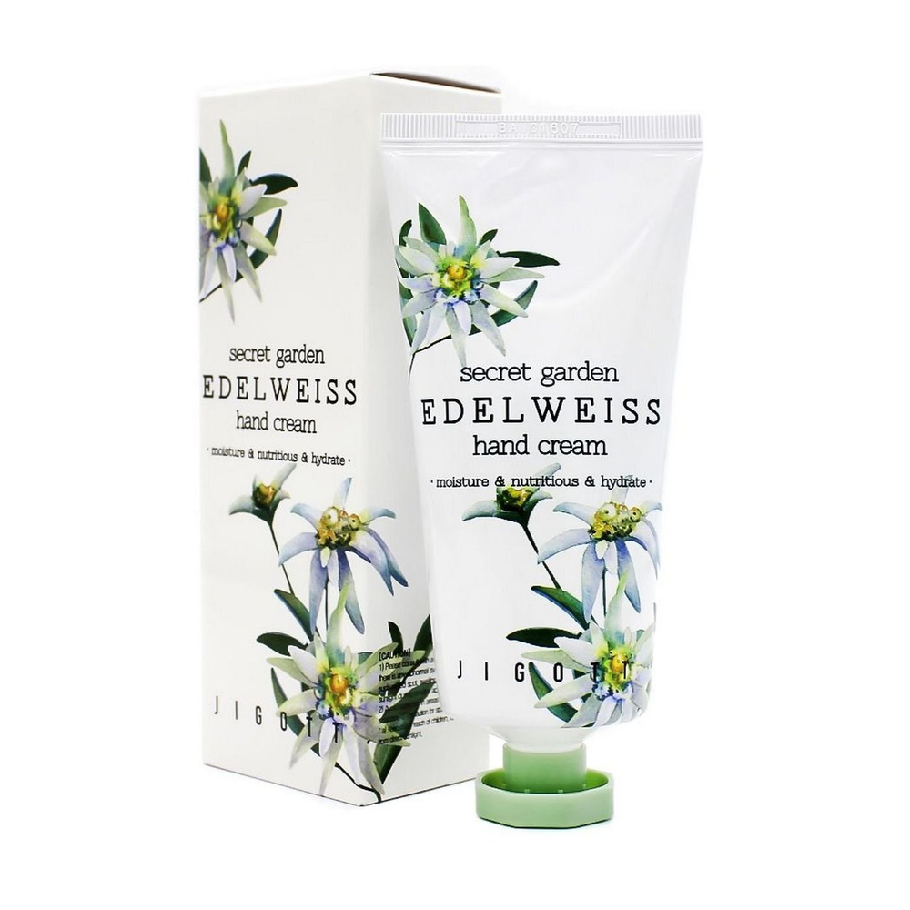 JIGOTT SECRET GARDEN EDELWEISS HAND CREAM Крем для рук с экстрактом эдельвейса, 100 мл.  #1