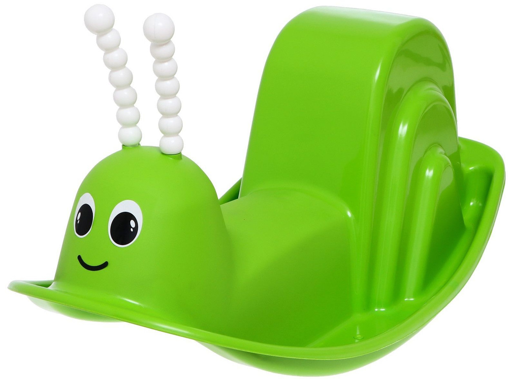 Детская качалка "Улитка", пластиковая игрушка для малышей, цвет зелёный  #1