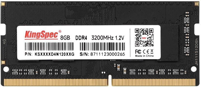 KingSpec Оперативная память Оперативная память SO-DIMM (KS3200D4N12008G) 8 Гб, DDR4, 25600 Мб/с, CL17, #1