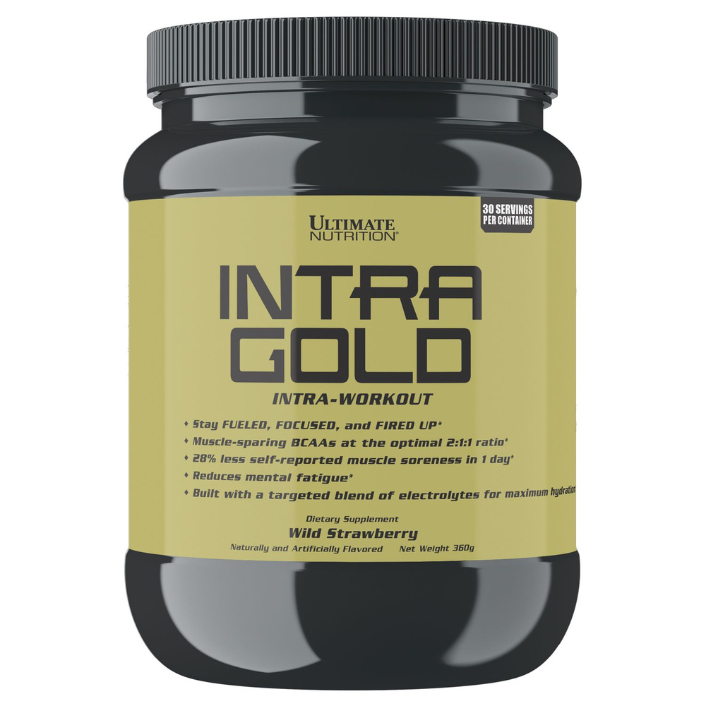 Предтренировочный комплекс Ultimate Nutrition INTRA GOLD, вкус земляника, порошок 360 гр  #1