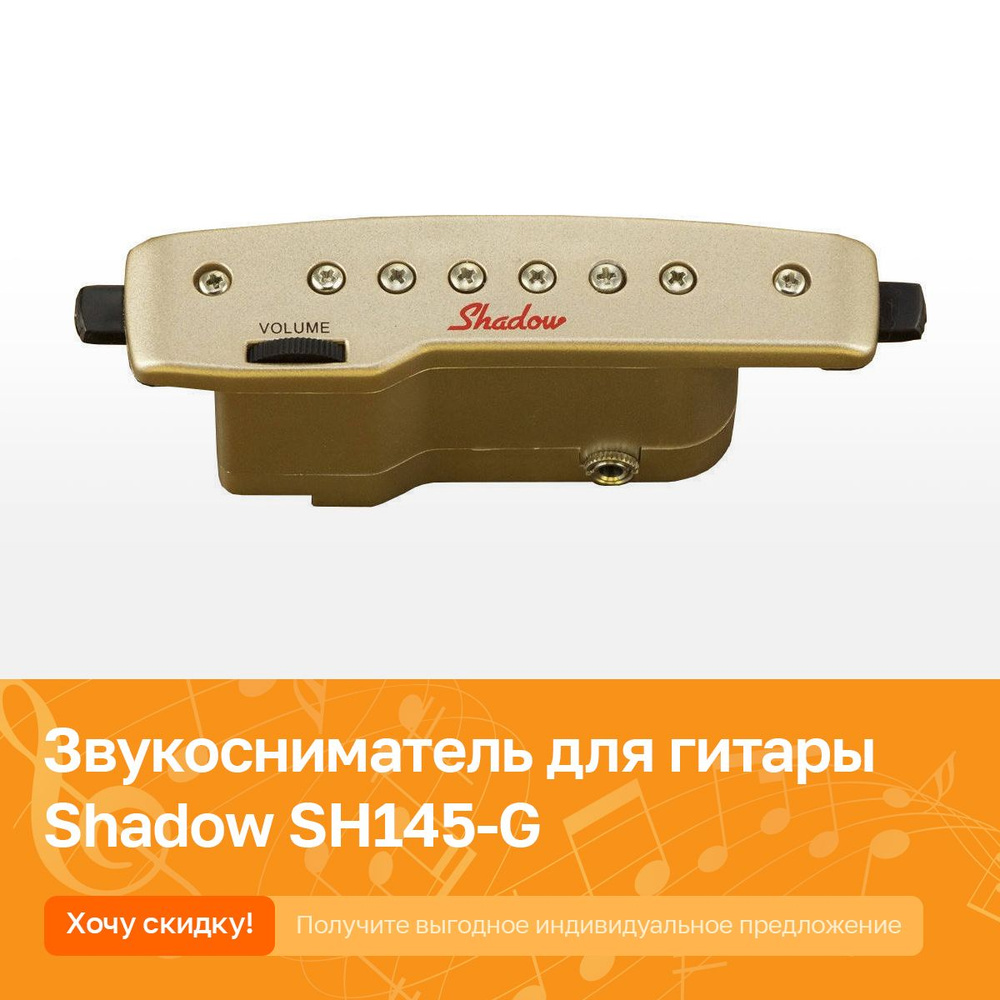 Звукосниматель для акустической гитары в резонансное отверстие Shadow SH145-G Humbucker  #1