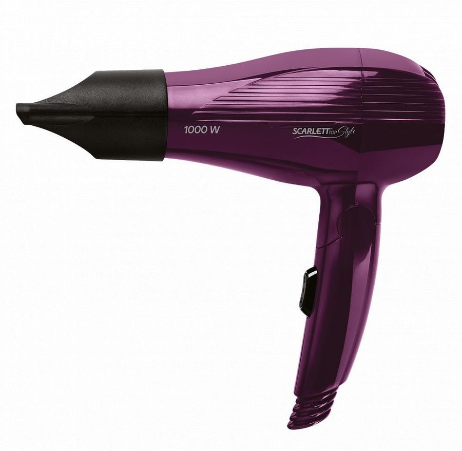 Scarlett Фен для волос SC-HD70T24 фиолетовый 850 Вт, скоростей 2, кол-во насадок 1, фиолетовый, черный #1