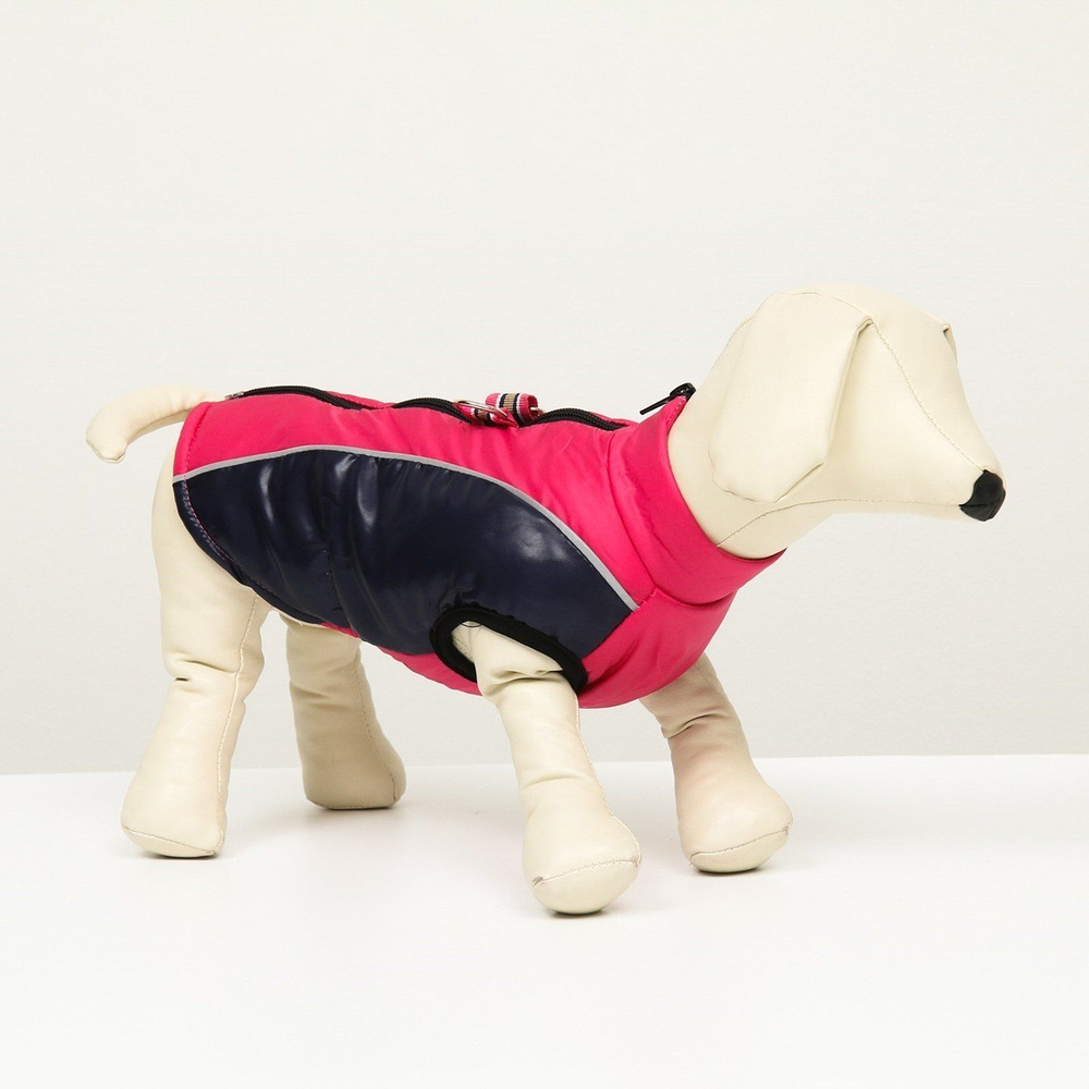 Куртка для собак Sima-Land со светоотражающими полосами размер 18 розово-фиолетовая  #1
