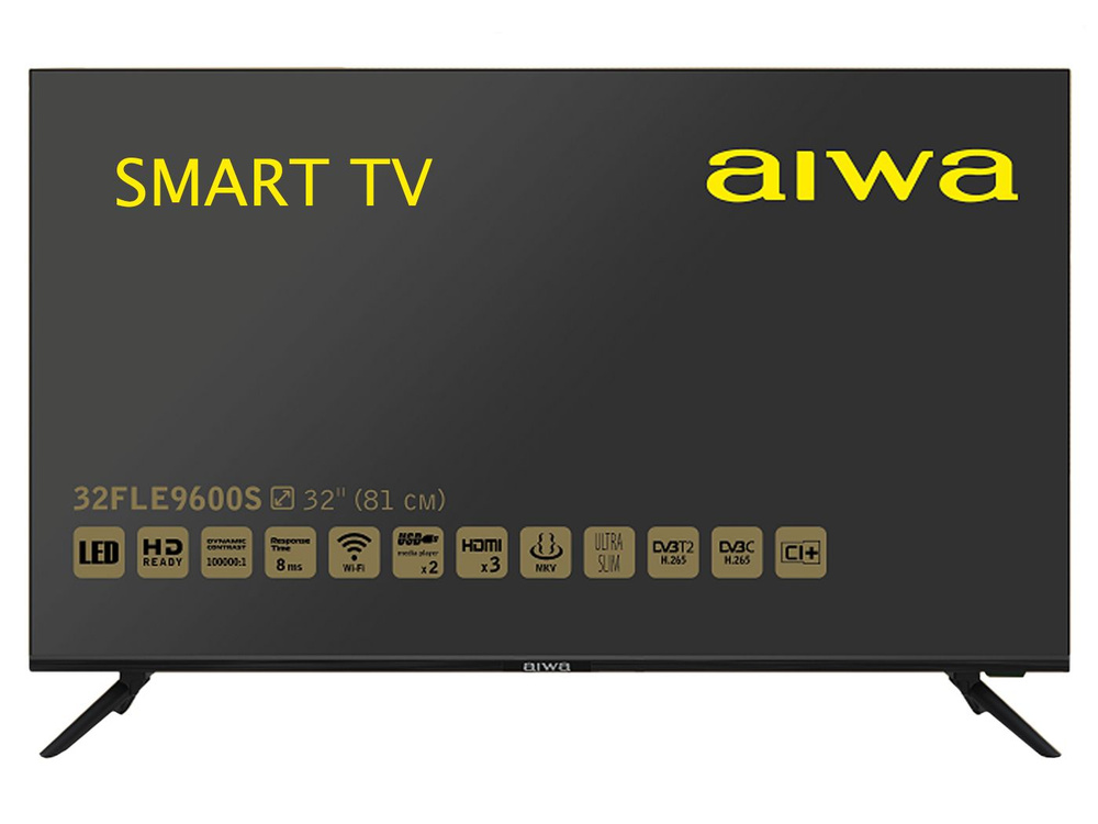 AIWA Телевизор 32FLE9600S / SMART TV DLED FULL HD Ready 32" (81 см), Android 11.0, WI-FI, со встроенным #1