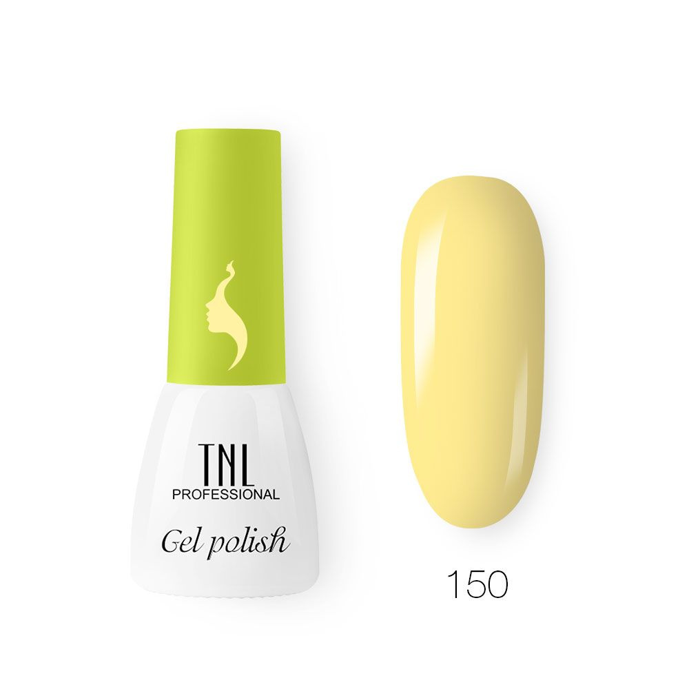 Гель лак для ногтей светло желтый TNL 8 Чувств Mini №150 (3,5 мл.)  #1