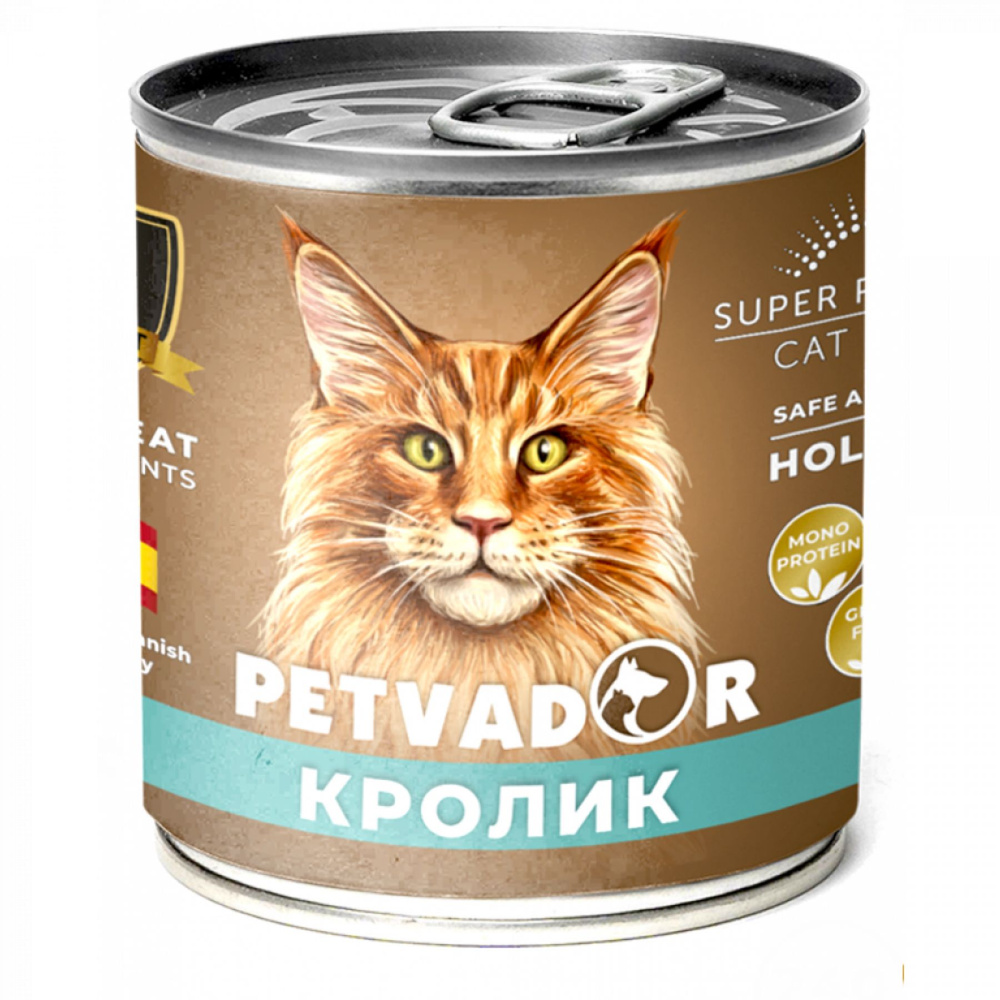 Petvador Консервы для кошек с Кроликом (240 гр x 12 шт.) #1