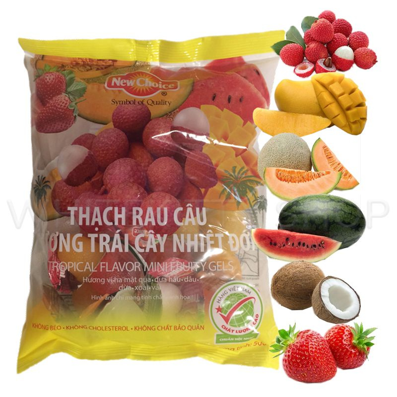 Желе фруктовое ассорти 6 фруктовых вкусов, 500 г, New Choice, Вьетнам  #1