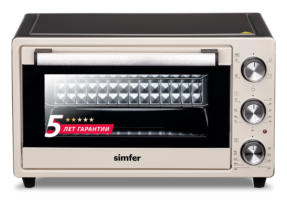 Simfer Мини-печь / 5 режимов / конвекция / 20 литров / противень + хромированная решетка / подсветка #1