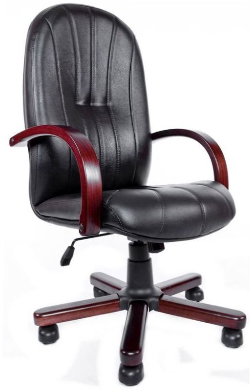 Компьютерное кресло Вега EX офисное, натуральная кожа, черный  #1