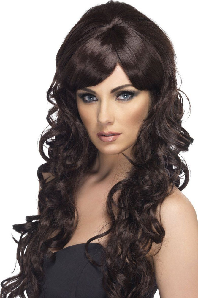 Карнавальный парик "Анжелика / цвет Темная брюнетка, длинные волосы  #1