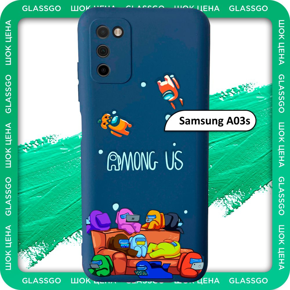 Чехол силиконовый с рисунком Among Us на Samsung A03s / для Самсунг А03s  #1