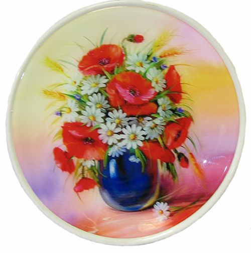 Декоративная тарелка "Цветы", 20 см #1