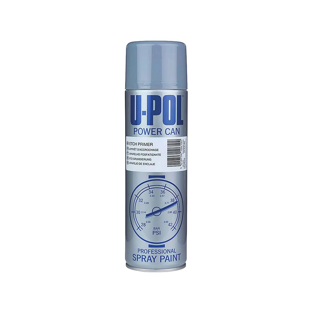 U-POL Power Can Etch Primer PCEP/AL Грунт протравливающий юпол (темно-серый) аэрозоль 450 мл.  #1