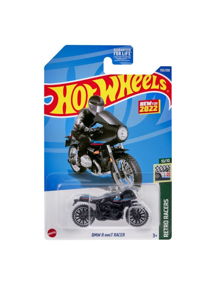 HCX31 Машинка металлическая игрушка Hot Wheels коллекционная модель Мотоцикл BMW R NINE T RACER черный #1