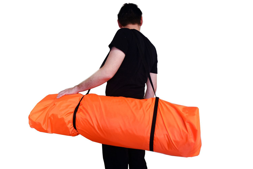 Чехол универсальный "6 Углов" 160х35 см, оранжевый, для зимней палатки, ледобура, шатра, туристического #1