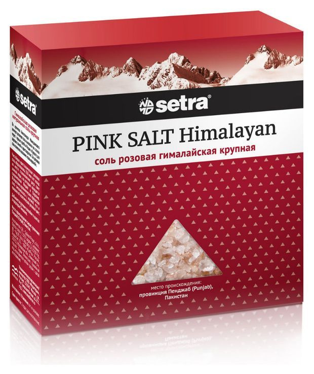 Соль пищевая Setra гималайская розовая крупная #1