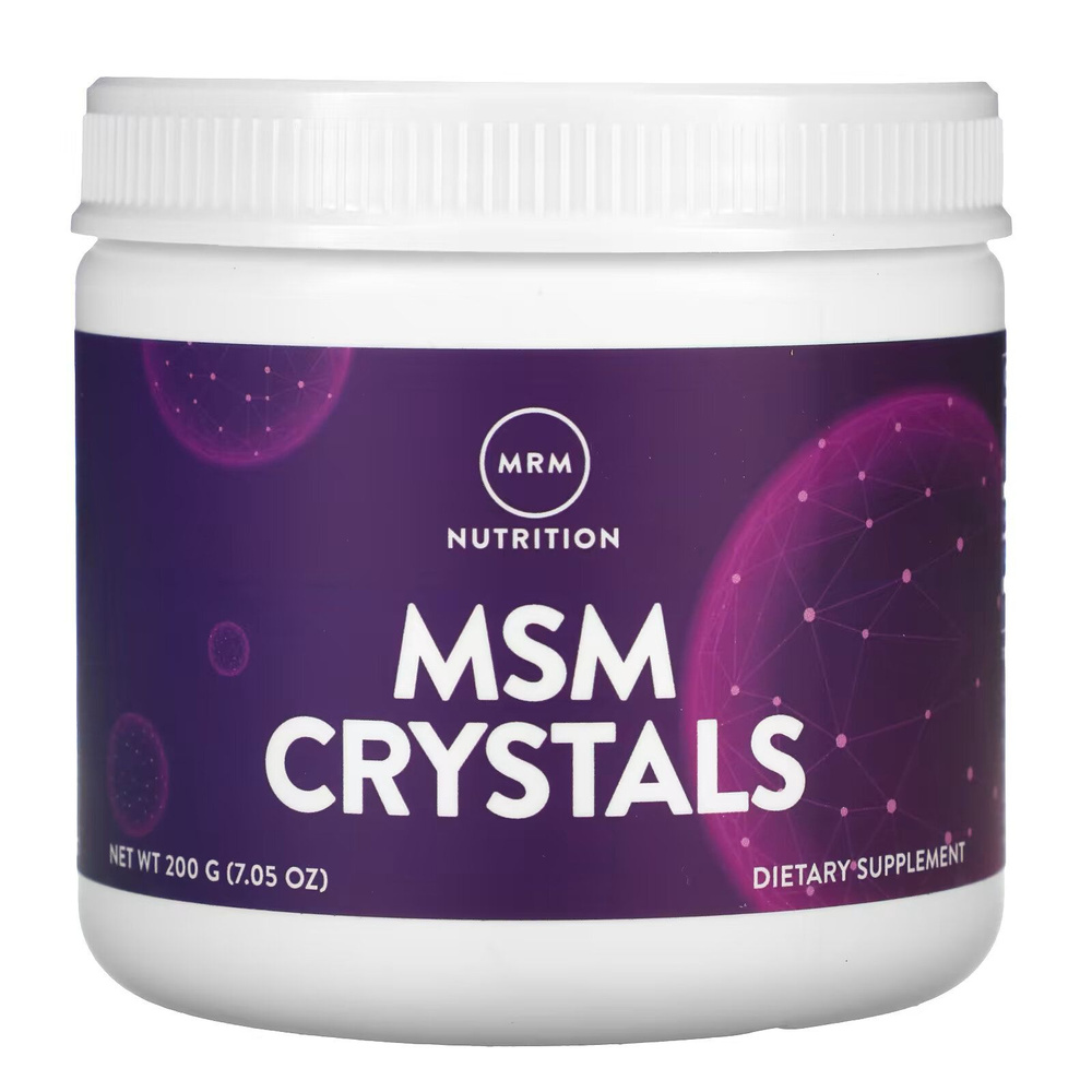 МСМ кристаллы, MSM Crystals MRM, 1000 мг, 200 грамм #1