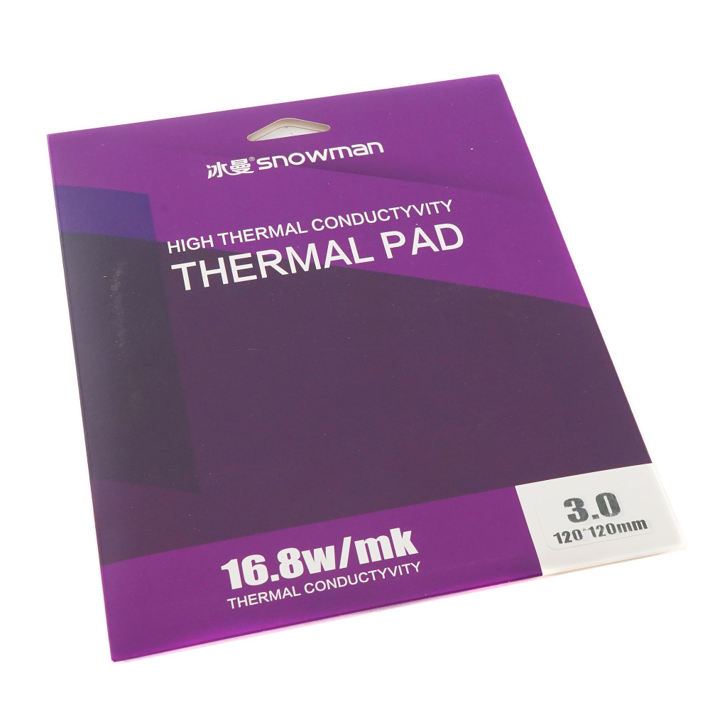 Термопрокладка 120x120х3 мм Snowman Thermal Pad 16.8 Вт/(м*К) #1