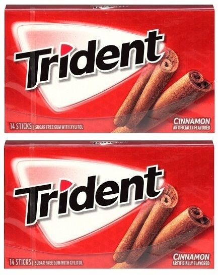 Жевательная резинка Trident Cinnamon Twist / Тридент Корица 29,8 гр x 2шт. (США)  #1