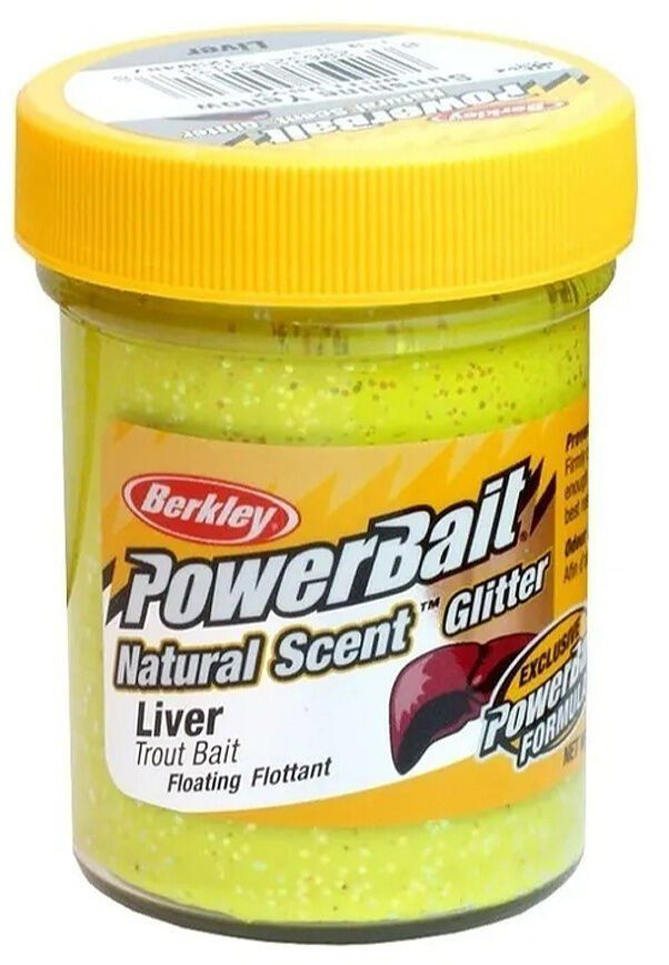 Форелевая паста BERKLEY PowerBait NATURAL SCENT TROUT BAIT, ПЕЧЕНЬ/1239487/SUNSHINE YELLOW/Рыбалка на #1