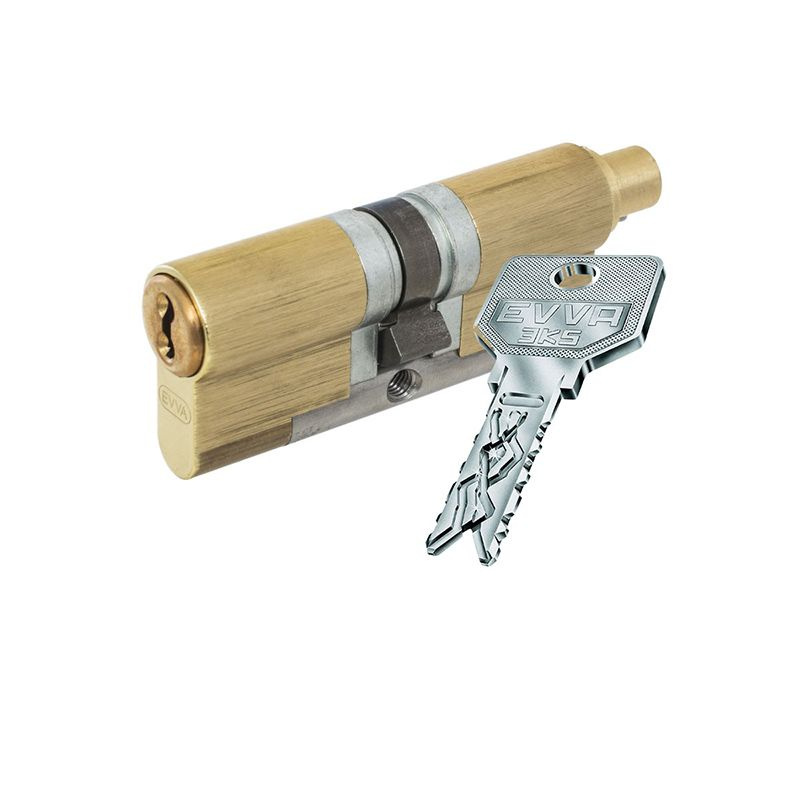 Цилиндр EVVA 3KS ключ/вертушка 62 мм (31+31В) латунь (личинка замка, сердцевина, секретка, врезной, цилиндр) #1