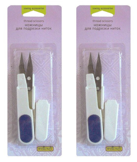Ножницы для обрезки ниток (снипперы) с защитным колпачком (2 шт.) Wellcraft 202036  #1