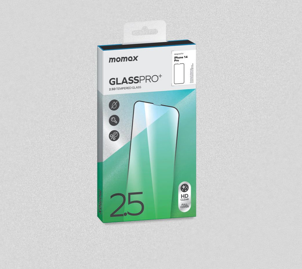 2.5D - Стекло защитное в коробке Momax GlassPro+ iPhone 14 Pro #1