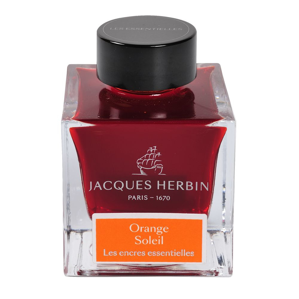 Чернила в банке Herbin Prestige, 50 мл, Orange soleil Оранжевое солнце #1