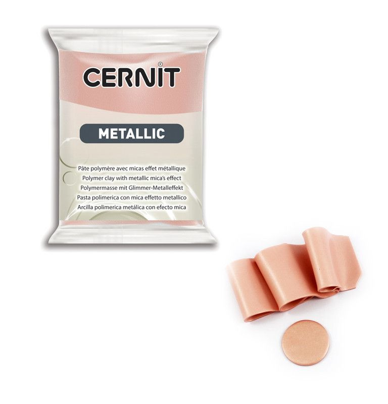 Полимерный моделин "Cernit Metallic" 56гр. розовое золото #1