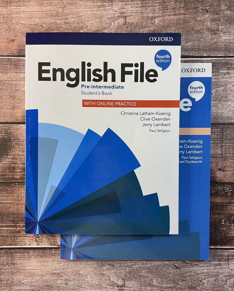 English File Pre-Intermediate (С ОНЛАЙН КОДОМ) Students book and Workbook +  онлайн код.(Fourth Edition)