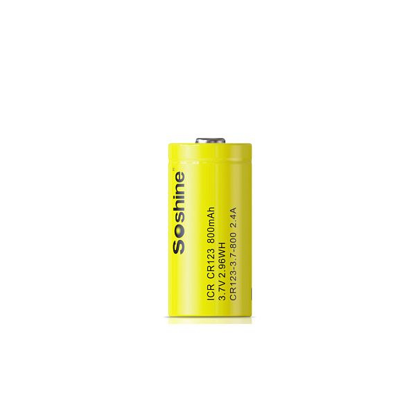 Аккумулятор Li-ion Soshine ICR 16340 CR123 3.7 v 800 mAh (4 штуки) #1