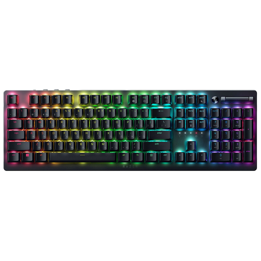 Игровая клавиатура Razer DeathStalker V2 Pro (Black) оптические щелкающие Purple Switch, беспроводная #1