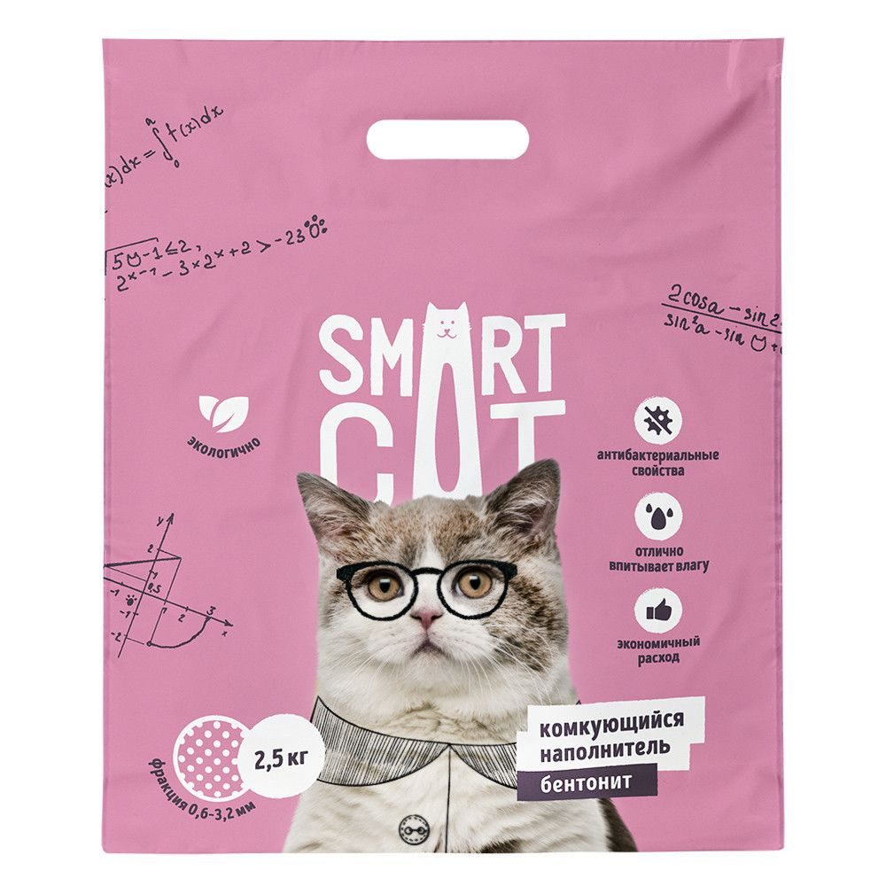 Наполнитель комкующийся для кошачьего туалета Smart Cat Бентонит, 2,5 кг (5 л)  #1