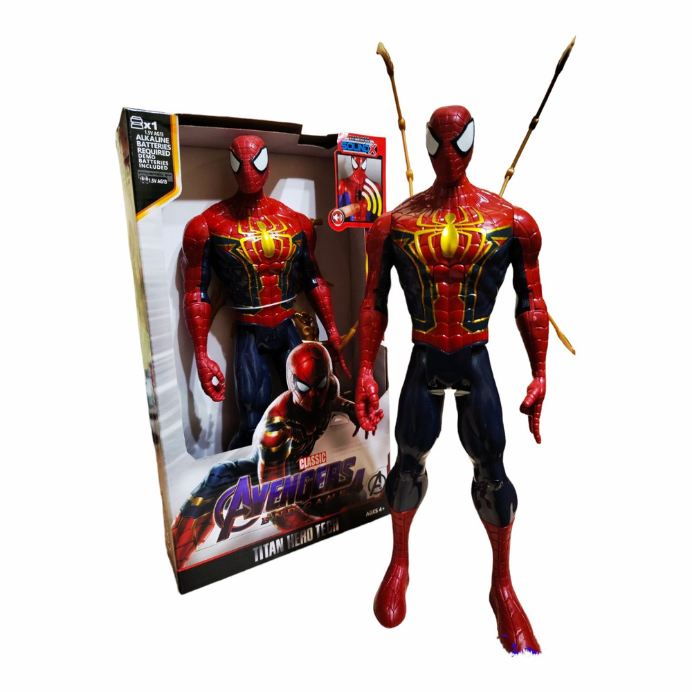 Фигурка супер героя Новый Человек Паук 30см. со звуковыми эффектами /Titan Hero series Spider men/Фигурка #1