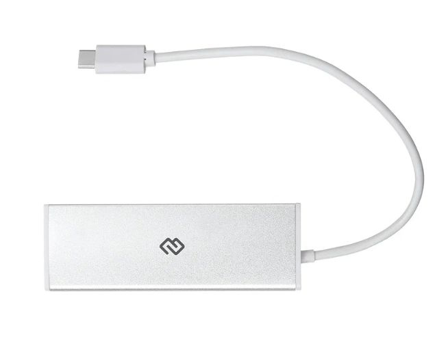 Разветвитель USB-C Digma HUB-4U3.0-UC-S 4 порта, цвет серебристый (1088647)  #1