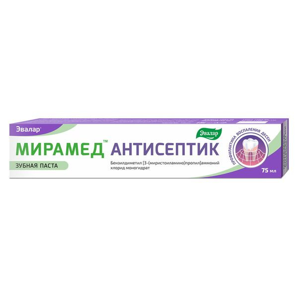 Зубная паста Мирамед Антисептик Эвалар 75 мл #1